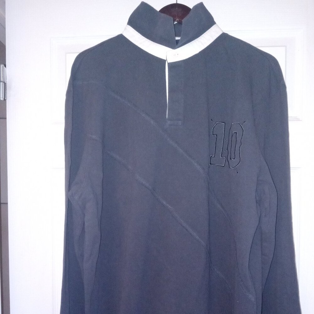 Eden Park black cotton rugby polo size XXL